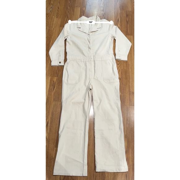 FAHERTY overland twill coverall jumpsuit in natural size XL - Picture 8 of 14